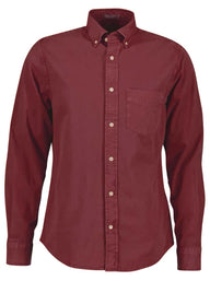 Gant Shirts Gant - Red Garment-Dyed Twill Shirt