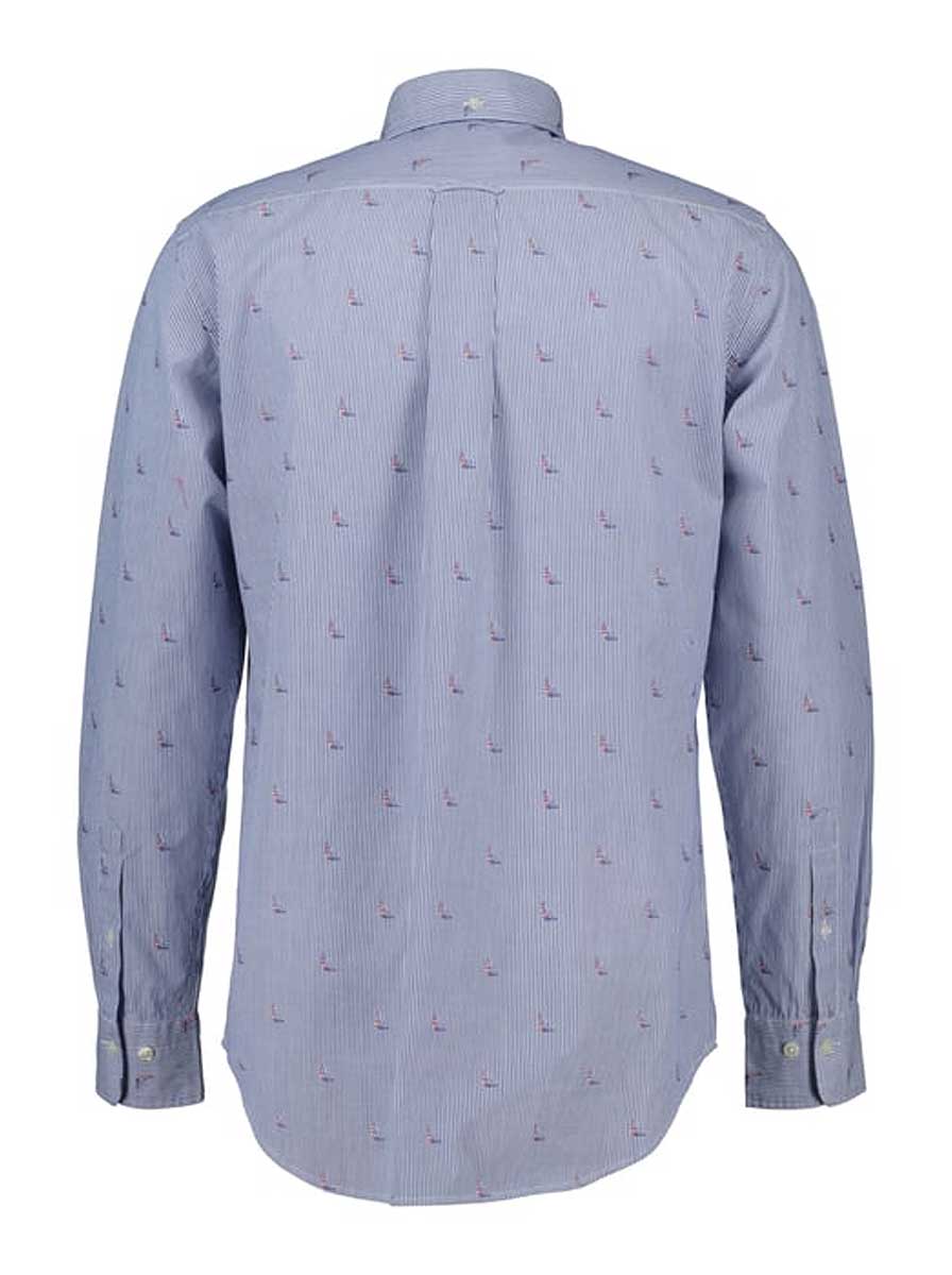 Gant Shirts Gant - Sailing Fil Coupe College Blue Shirt