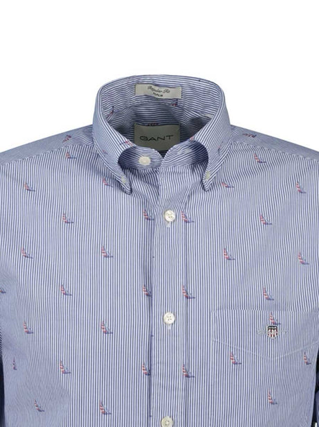 Gant Shirts Gant - Sailing Fil Coupe College Blue Shirt