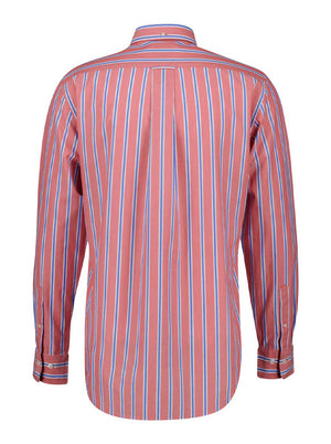 Gant Shirts Gant - Striped Poplin Brick Red Shirt