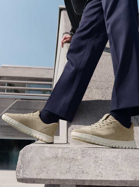 Geox Shoes & Boots Geox - Flextride Plus Fast-in Sand Suede Sneaker