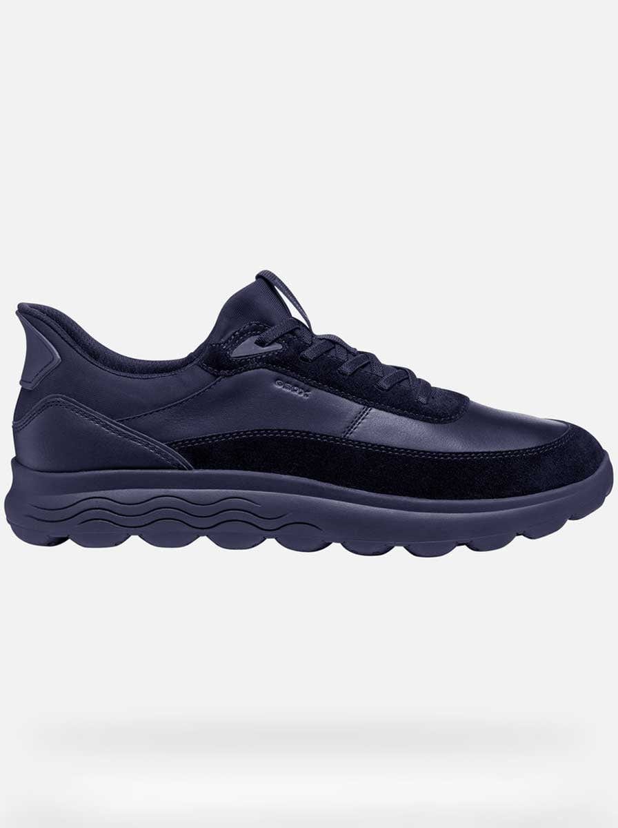 Geox Shoes & Boots Geox - Spherica Plus Fast-in Navy Leather/Suede Sneaker