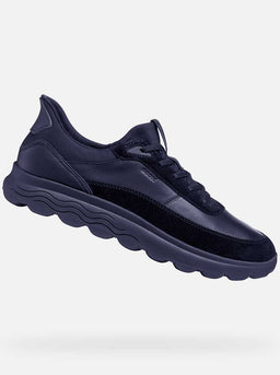 Geox Shoes & Boots Geox - Spherica Plus Fast-in Navy Leather/Suede Sneaker