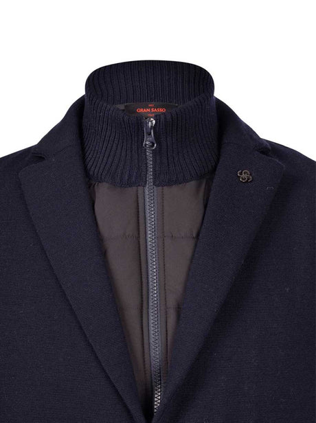 Gran Sasso Jacket/Blazer Gran Sasso - Rain Wool Knit Jacket With Removable Vest