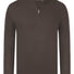 Gran Sasso Knitwear & Jumpers Gran Sasso -  2 Ply Cashmere/Wool 1/4 Zip Brown Jumper