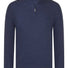 Gran Sasso Knitwear & Jumpers Gran Sasso -  2 Ply Cashmere/Wool 1/4 Zip Dark Blue Jumper