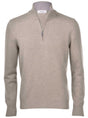 Gran Sasso Knitwear & Jumpers Gran Sasso - Cashmere/Wool 1/4 Zip Beige Jumper