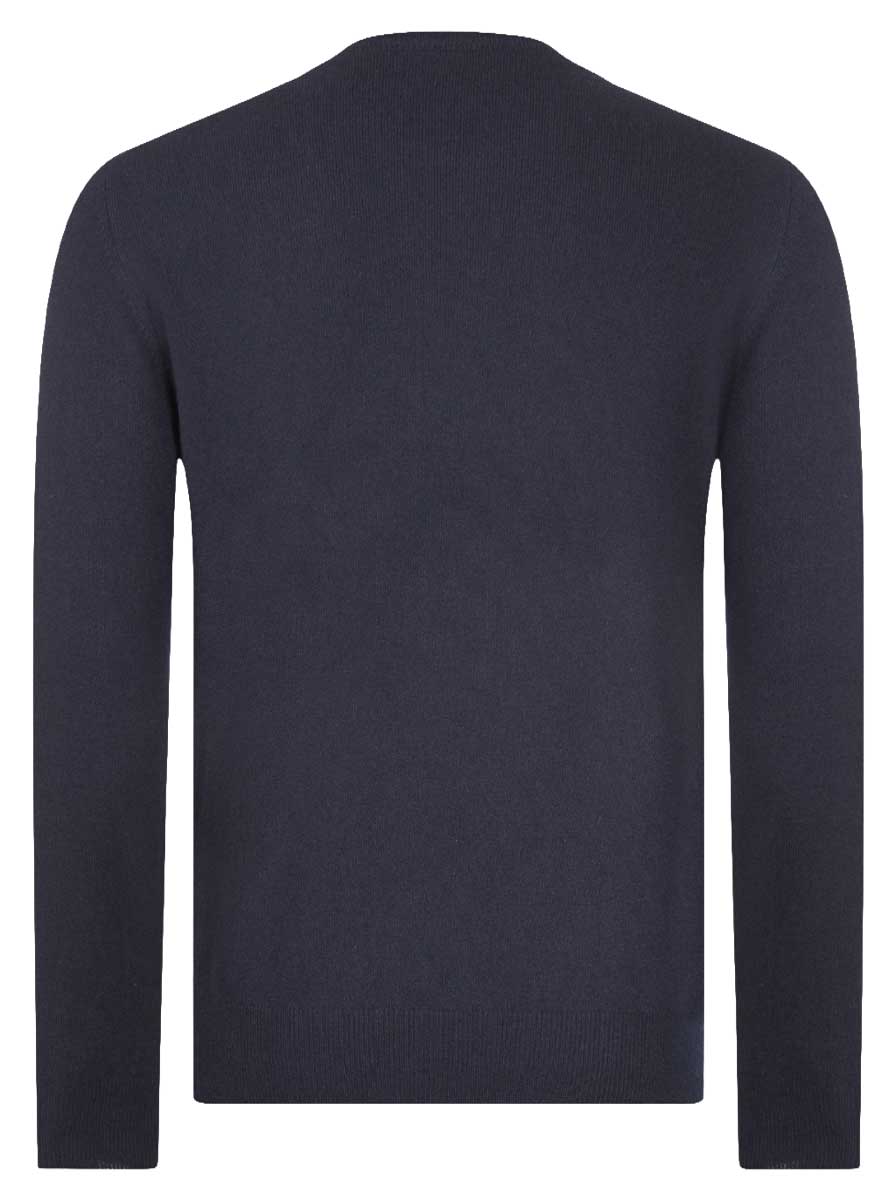 Gran Sasso Knitwear & Jumpers Gran Sasso -  Cashmere/Wool Crew Nack Navy Jumper