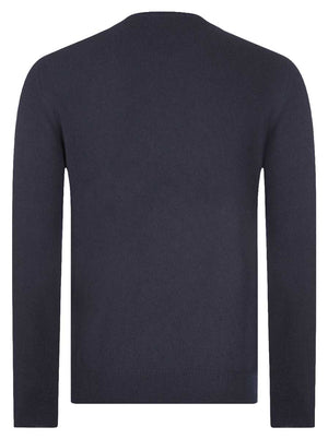 Gran Sasso Knitwear & Jumpers Gran Sasso -  Cashmere/Wool Crew Nack Navy Jumper