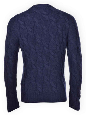 Gran Sasso Knitwear & Jumpers Gran Sasso - Crew Neck Cable Knit Jumper