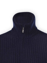 Gran Sasso Knitwear & Jumpers Gran Sasso - Full Zip Fisherman's Rib Cashmere/Wool Knit