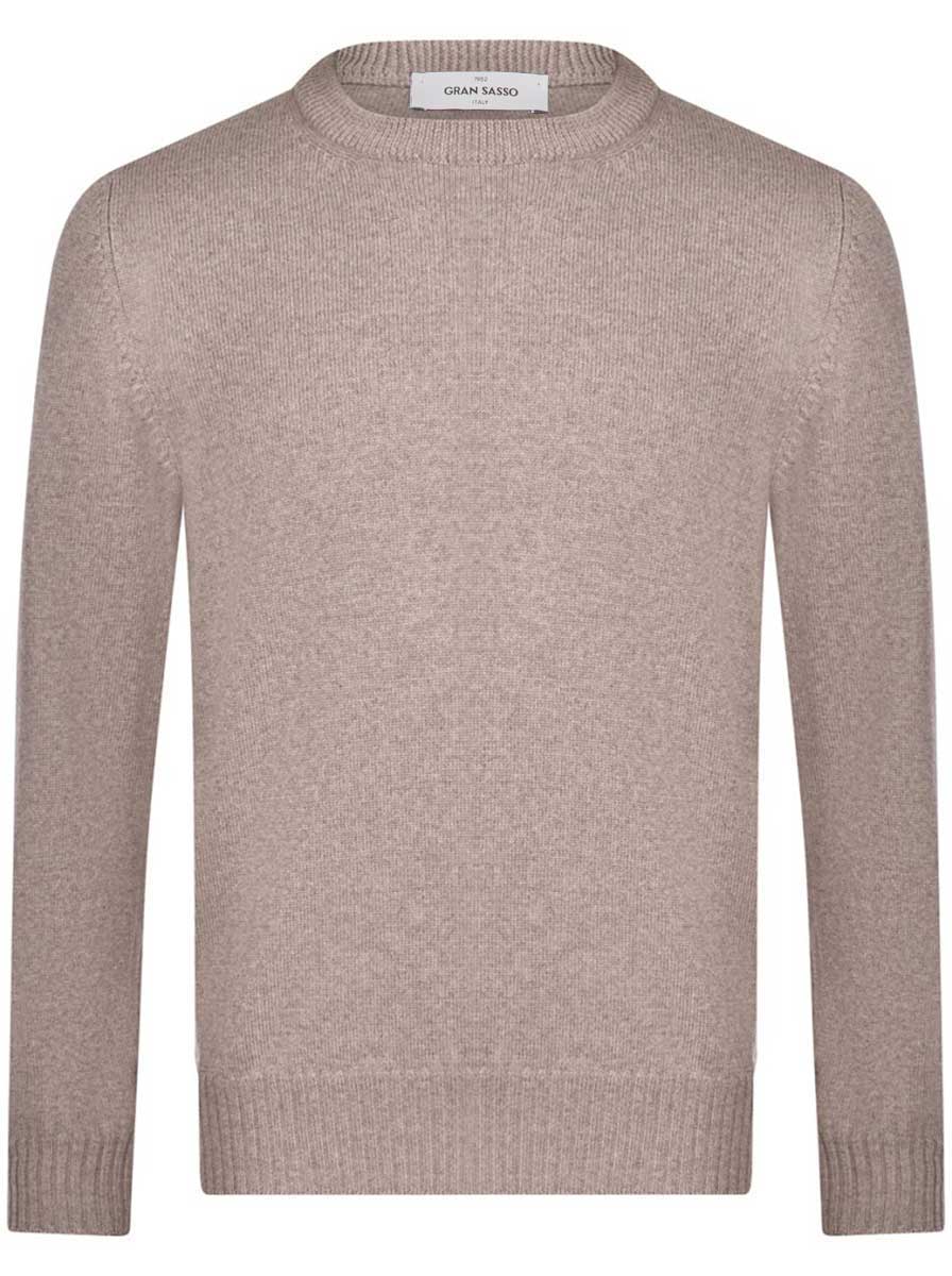 Gran Sasso Knitwear & Jumpers Gran Sasso - Merino Wool 2-Ply Crew Neck Beige Jumper