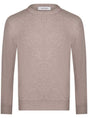 Gran Sasso Knitwear & Jumpers Gran Sasso - Merino Wool 2-Ply Crew Neck Beige Jumper