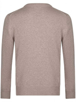 Gran Sasso Knitwear & Jumpers Gran Sasso - Merino Wool 2-Ply Crew Neck Beige Jumper