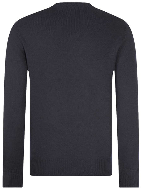 Gran Sasso Knitwear & Jumpers Gran Sasso - Merino Wool 2-Ply Crew Neck Navy Jumper