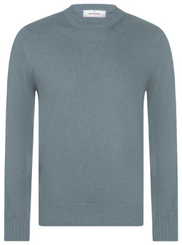 Gran Sasso Knitwear & Jumpers Gran Sasso - Merino Wool 2-Ply Crew Neck Teal Jumper