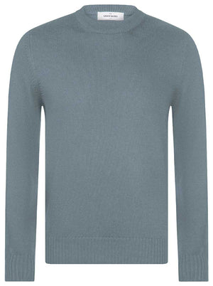Gran Sasso Knitwear & Jumpers Gran Sasso - Merino Wool 2-Ply Crew Neck Teal Jumper