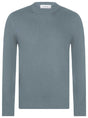 Gran Sasso Knitwear & Jumpers Gran Sasso - Merino Wool 2-Ply Crew Neck Teal Jumper