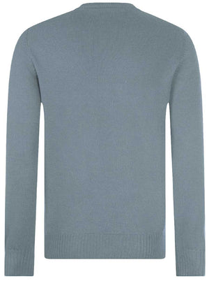 Gran Sasso Knitwear & Jumpers Gran Sasso - Merino Wool 2-Ply Crew Neck Teal Jumper