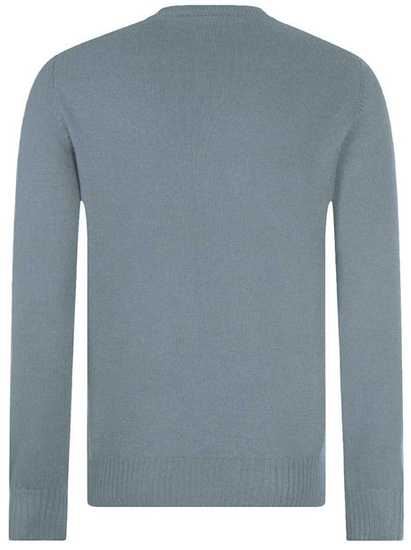 Gran Sasso Knitwear & Jumpers Gran Sasso - Merino Wool 2-Ply Crew Neck Teal Jumper