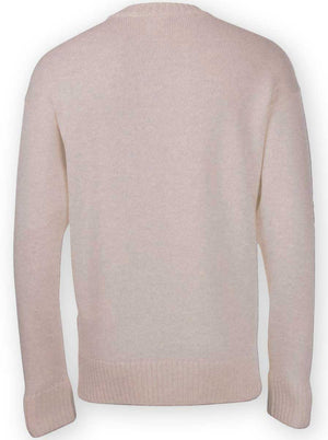 Gran Sasso Knitwear & Jumpers Gran Sasso - Merino Wool 3-Ply Crew Neck Biscuite Jumper