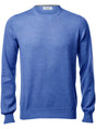 Gran Sasso Knitwear & Jumpers Gran Sasso - Merino Wool Crew Neck Blue Knitwear