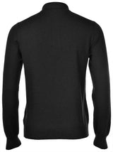 Gran Sasso Knitwear & Jumpers Gran Sasso - Merino Wool Long Sleeve Black Polo