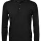 Gran Sasso Knitwear & Jumpers Gran Sasso - Merino Wool Long Sleeve Black Polo