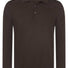 Gran Sasso Knitwear & Jumpers Gran Sasso - Merino Wool Long Sleeve Brown Polo