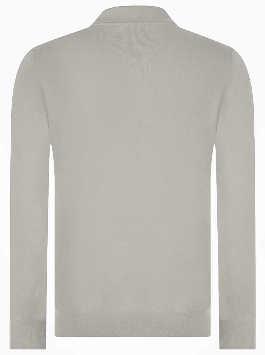 Gran Sasso Knitwear & Jumpers Gran Sasso - Merino Wool Long Sleeve Putty Polo