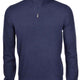 Gran Sasso Knitwear & Jumpers Gran Sasso - Merino Wool Quarter Zip Denim Knitwear