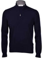 Gran Sasso Knitwear & Jumpers Gran Sasso - Merino Wool Quarter Zip Navy Knitwear