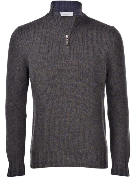 Gran Sasso Knitwear & Jumpers Gran Sasso -  Mouline Quarter Zip