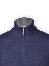 Gran Sasso Knitwear & Jumpers Gran Sasso - Quarter Zip Mock Neck Cashmere/Wool Knit