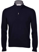 Gran Sasso Knitwear & Jumpers Gran Sasso - Seasonal Merino Wool 1/4 Zip Mock Neck