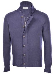 Gran Sasso Knitwear & Jumpers Gran Sasso - Super Geelong Zip & Button Denim Cardigan
