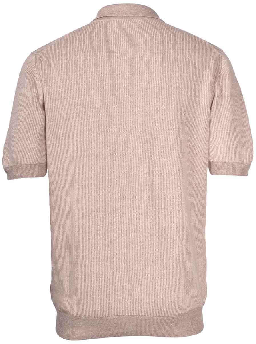 Gran Sasso Polo & T-Shirts Gran Sasso - Knitted Needle Cord Cotton/Linen Polo Shirt