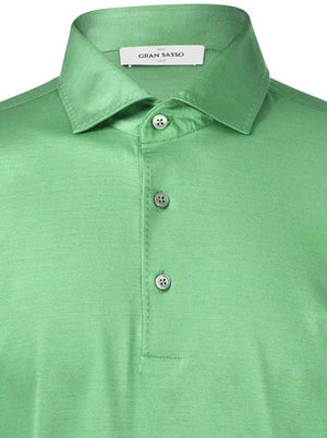 Gran Sasso Polo & T-Shirts Gran Sasso - Mercerised Cotton Green Polo Shirt