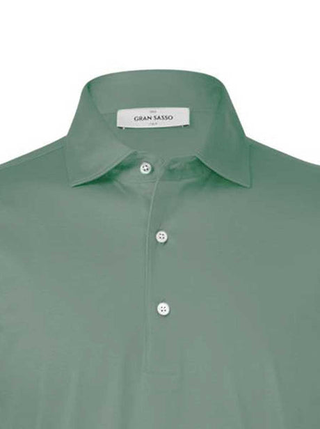 Gran Sasso Polo & T-Shirts Gran Sasso - Mercerised Cotton Green Polo Shirt