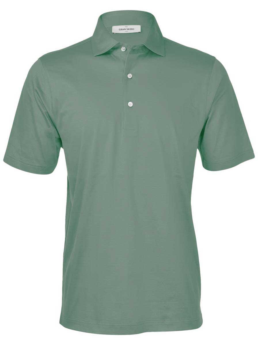 Gran Sasso Polo & T-Shirts Gran Sasso - Mercerised Cotton Green Polo Shirt