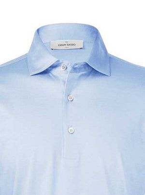 Gran Sasso Polo & T-Shirts Gran Sasso - Mercerised Cotton Sky Polo Shirt