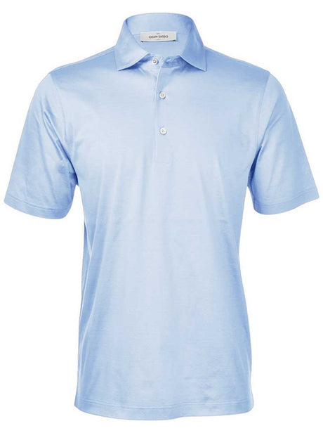 Gran Sasso Polo & T-Shirts Gran Sasso - Mercerised Cotton Sky Polo Shirt