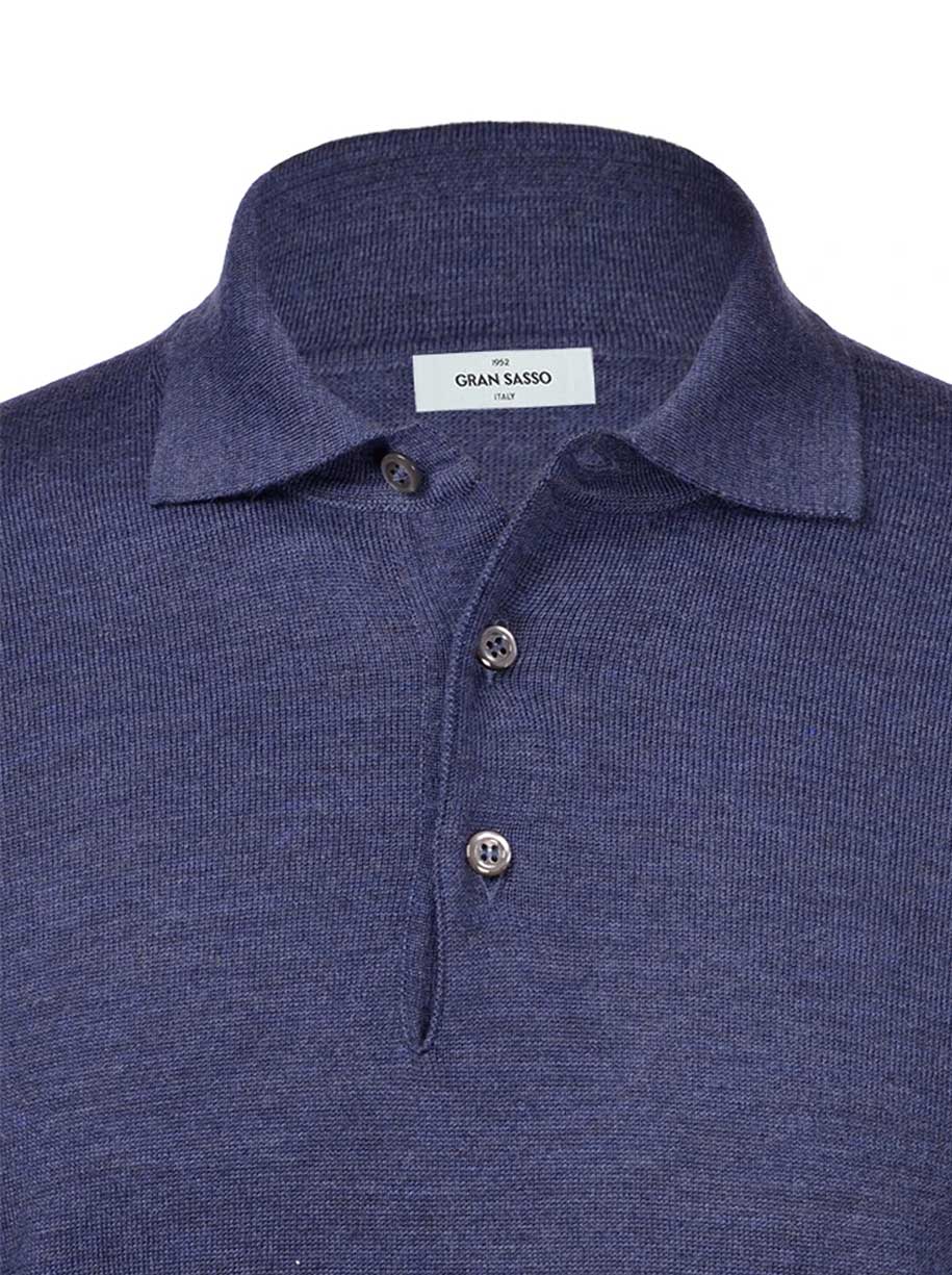 Gran Sasso Polo & T-Shirts Gran Sasso - Merino Wool Long Sleeve Polo