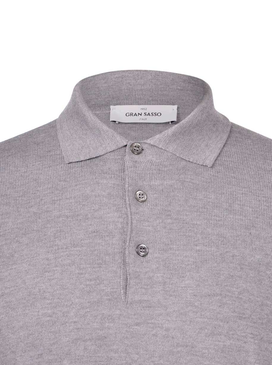 Gran Sasso Polo & T-Shirts Gran Sasso - Merino Wool Long Sleeve Polo