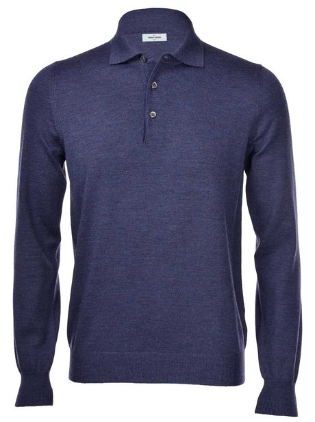 Gran Sasso Polo & T-Shirts Gran Sasso - Merino Wool Long Sleeve Polo