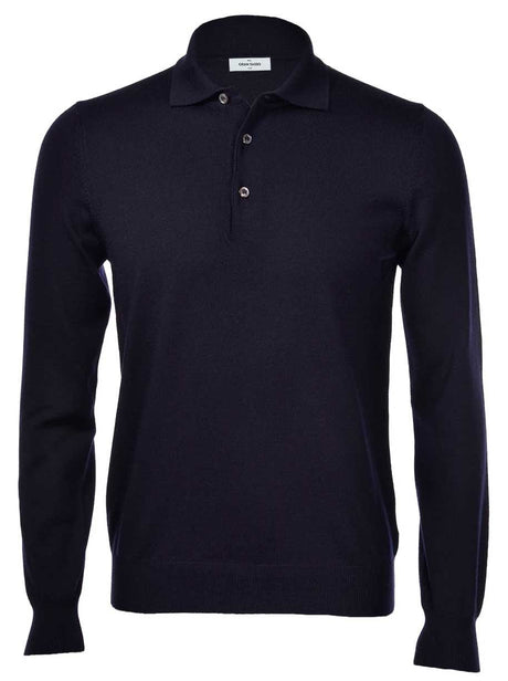 Gran Sasso Polo & T-Shirts Gran Sasso - Merino Wool Long Sleeve Polo