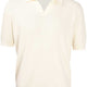 Gran Sasso Polo & T-Shirts Gran Sasso - Textured Cotton Cream Polo Shirt