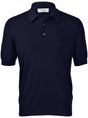 Gran Sasso Polo & T-Shirts Gran Sasso - Textured Cotton Navy Polo Shirt