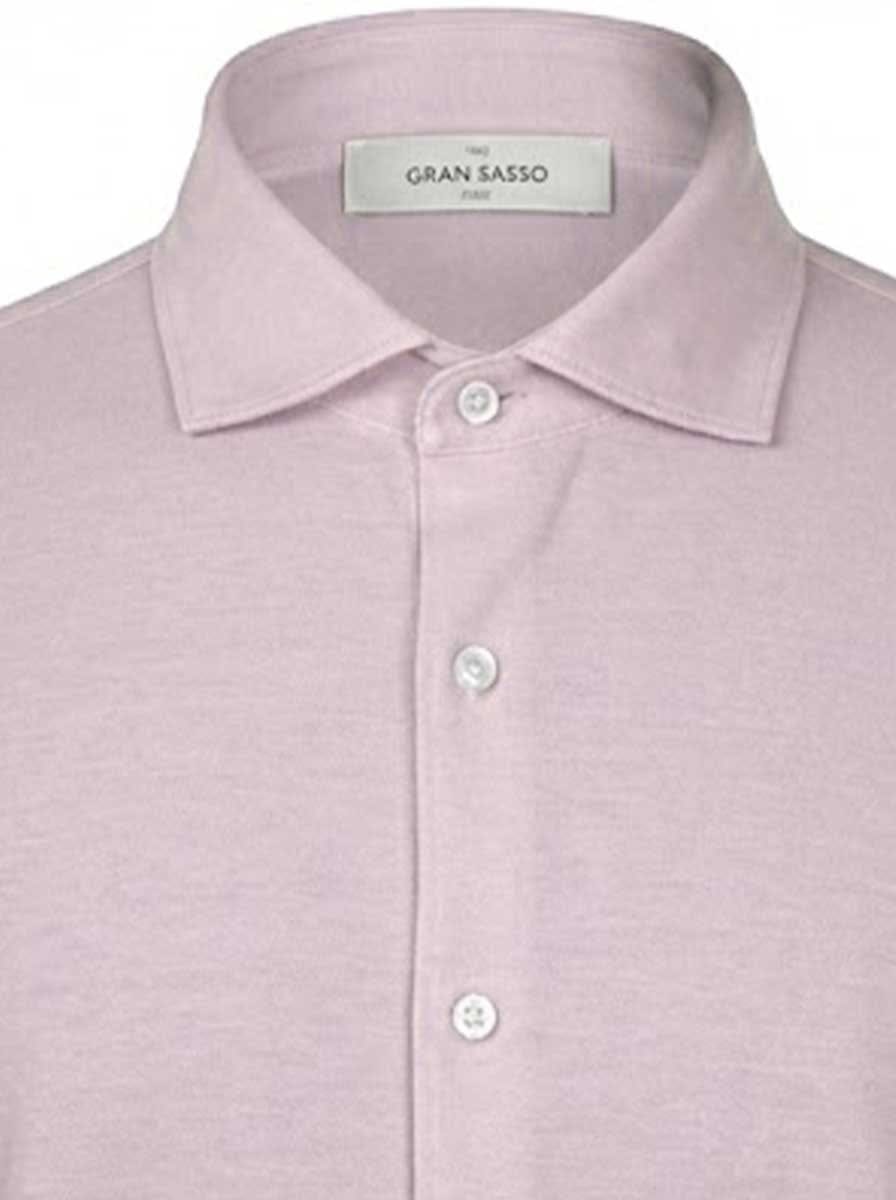 Gran Sasso Shirts Gran Sasso - Cotton Piqué Pink Shirt