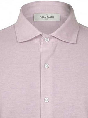 Gran Sasso Shirts Gran Sasso - Cotton Piqué Pink Shirt